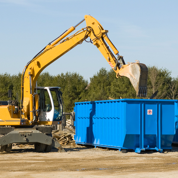 are there any restrictions on where a residential dumpster can be placed in Fortville IN